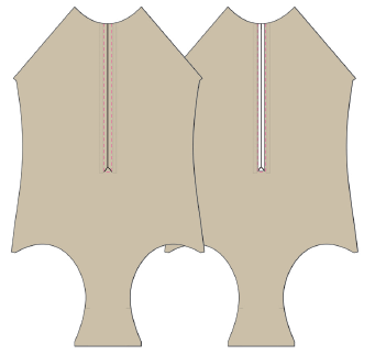 Full lining option for custom design sleeved zipsuit